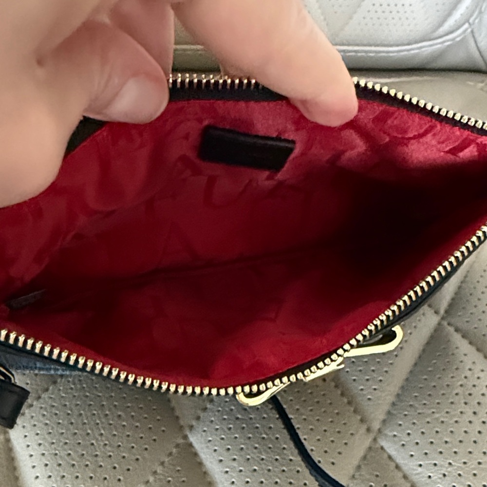 Furla Black Leather Mini Bag with Gold Bow Accent - Picture 6 of 7